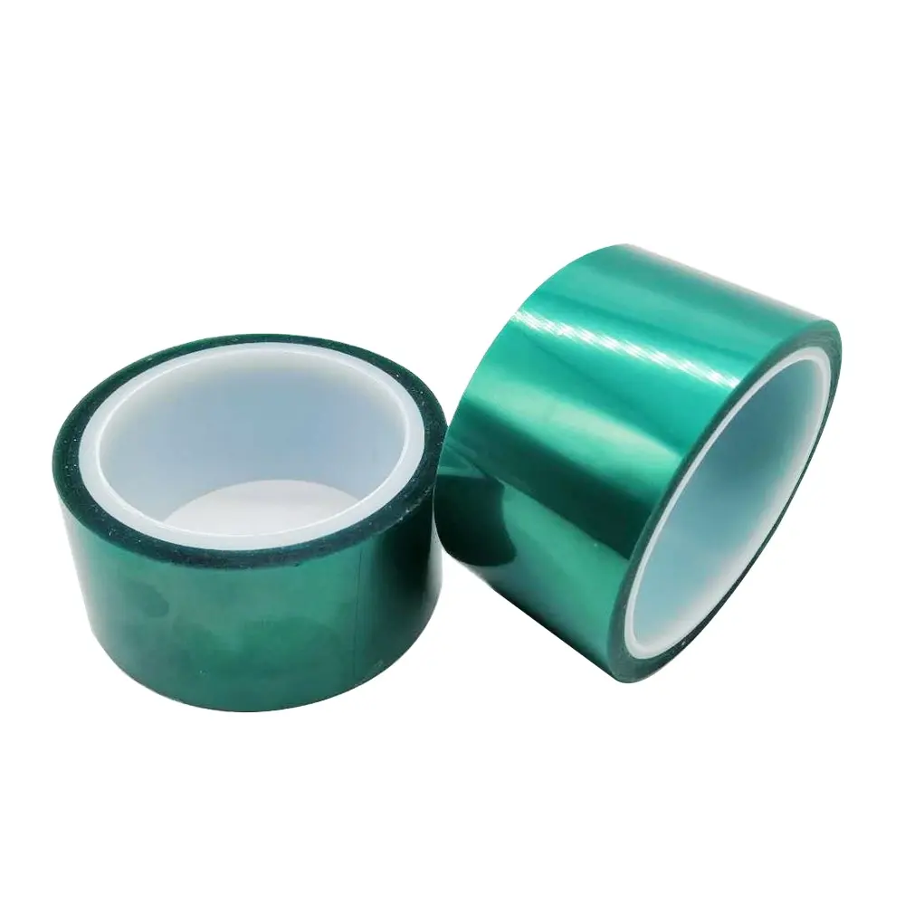 Factory price Green heat resistant PET self silicone adhesive tape for high temperature work bomei kaidi