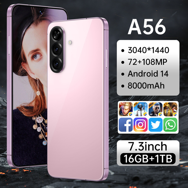 New Arrival A56 Mobile Phone Multi-language Game Unlocked 4g 5G Phone with High Quality