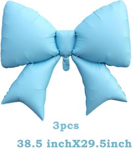 In the Trend Matte Bow Shape Aluminum Foil <b>Balloon</b> Model Y-1213-60 Mix Color Birthday Party Event <b>Decorations</b> Arrangement - Product Image 2