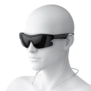 新しいデザインのブラックブルートゥースアイ3DビデオスマートグラスBluetoothヘッドセットサングラスイヤホン付き