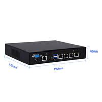 Mini PC Router 4 Gigabit Ethernet Portlu X86 Güvenlik Duvarı Fanlı Soğutmalı Intel N2940 İşlemcili 4*LAN Ağ Cihazı