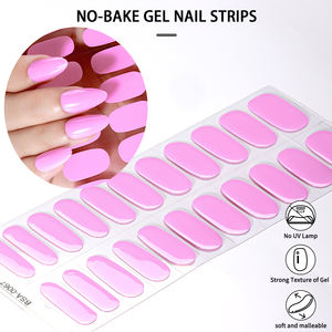 22 tiras de pegatinas de uñas de gel sin UV Color sólido 3D Gel de uñas sin iluminación Gran stock para venta al por mayor - Product Image 6