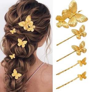 Scène de mariage épingle à cheveux élégant papillon Design métallique mode accessoire de cheveux pour les mariées charmant décor de cheveux - Product Image 1