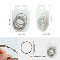 Leicht zu öffnender silberner runder Schlüssel ring 25mm Metall-Buchbinder ring für den Büro gebrauch Buch clips