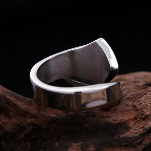 yunnique Sun God <b>Ring</b> Men's <b>Titanium</b> Steel Asymmetrical Star Design Fashion Jewelry Gift - Product Image 4