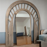 Shabby Chic or noir aluminium cadre arc miroir autoportant mural industriel ferme marocain nouveauté Styles hôtels