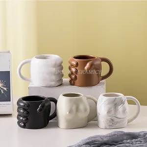 Vente <span class=keywords><strong>en</strong></span> gros ins Nordic ménage niche tasse femmes humaine poitrine poing céramique poignée voyage café lait thé tasse tasses - Product Image 1