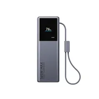 Batterie externe MIJIA 20000mAh, indispensable pour les voyages, avec une puissance totale de 165W, câble rétractable intégré, compatible avec les vols, affichage numérique, pour ordinateur portable