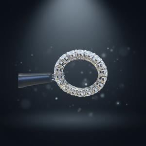 Anillo de Eternidad con Diamantes Completos en Plata de Ley, Certificado IGI, Anillo Clásico Sencillo para Mujer, Uso Diario, Boda, Compromiso, Fiesta - Product Image 1
