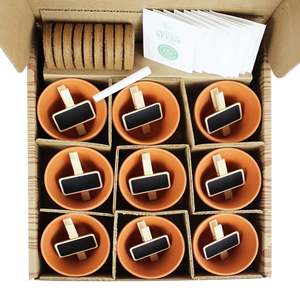 Kit de culture de <span class=keywords><strong>jardin</strong></span> d'herbes biologiques |   Ensemble cadeau de 9 variétés pour la maison et l'intérieur - Product Image 2