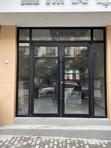 Pintu Kaca Induksi Aluminium Alloy Kustom KFC dengan Poros Lantai untuk Pintu Masuk Komersial - Desain Postmodern Model SMCC - Product Image 2