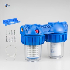 Système de filtre à eau italien 2 étapes 5 "/10" Big <span class=keywords><strong>Blue</strong></span>/Transparent/White 3/4 "Ports avec clé en plastique - Product Image 2