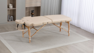Lettino da Massaggio Moderno Portatile Regolabile Pieghevole in Legno, Camilla De Masaje, Capacità 260KG, Spugna da 7CM per Spa, Salone, Tatuaggi - Product Image 3