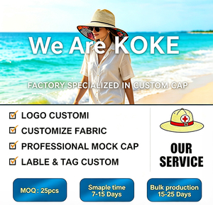 Sombrero de <span class=keywords><strong>paja</strong></span> de ala ancha para exteriores con logo personalizado, ideal para verano, pesca, venta al por mayor, bordado, sombreros de playa, ODM/OEM - Product Image 4