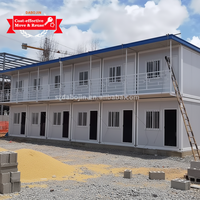 Villa mobile à double étage en conteneur, maison préfabriquée durable en panneaux sandwich d'acier, chambre, balcon, bureau, maisons de location pour les vacances