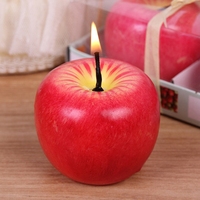 C52 Kreative Heiligabend Geschenke Apfel form Kerze Großhandel Duft frucht kerzen einzigartige Geburtstag Weihnachts dekoration Kerze