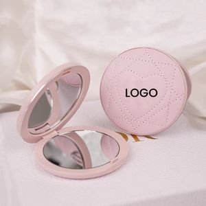 Sevgililer günü hediyesi için yüksek kalite marka pembe makyaj cep aynası özel logo küçük ayna - Product Image 1