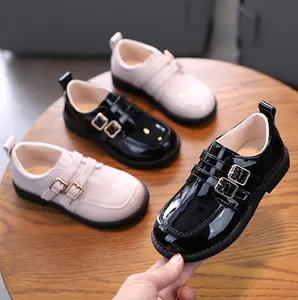 Cy10293a Sepatu Terusan Anak Laki-laki, Sepatu Terusan Anak Sekolah Warna Hitam dengan Tampilan Gaya Baru untuk Anak Laki-laki dan Perempuan