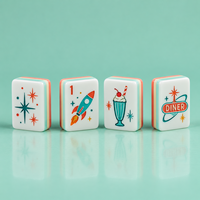 Fabricant de Mahjong de Premier Plan : Ensemble de Mahjong de Luxe Multi-couches Rétro Mid-Century pour Soirées de Jeu et Événements Sociaux