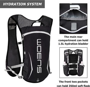 กระเป๋าเป้สะพายหลังสำหรับวิ่งกลางแจ้ง น้ำหนักเบา พร้อมช่องใส่ขวดน้ำ  กระเป๋าอเนกประสงค์สำหรับวิ่ง ความจุ 5 ลิตร พกพาสะดวก - Product Image 4