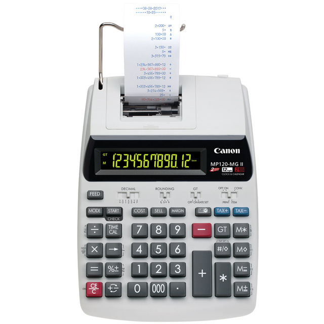 X1225-1 MP-120MG Large Desktop Plug-in Dual 12digits Color Print Calculator With Small Roll Test Paper Lcd Display Calculator