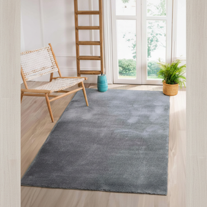 Alfombra de Pelo Largo Gris Marte de 25 mm, Lavable, Suave, Aislante Acústico, Antideslizante, Moderna, para Sala de Estar, Dormitorio, Hogar, Apta para Mascotas - Product Image 1