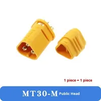 Conector Amass RC MT30-M MT30-F, chapado en oro, macho y hembra, de baja pérdida, kit de 3 núcleos para almacenamiento de energía en modelos UAV