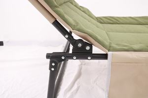Lit de camping pliable réglable et portable, design moderne, chaise longue, cadre en acier inoxydable, utilisation en extérieur YX-1026-3 Fo - Product Image 6