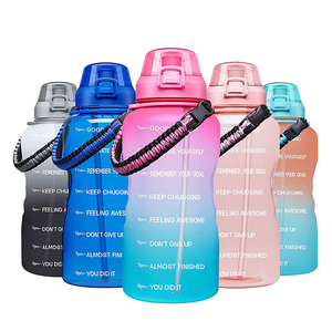 Bouteille d'eau en Tritan sans BPA, hydratant, imperméable, sans BPA, PETG, grande bouteille de Fitness, naturelle, avec couvercles, 1 cuillère - Product Image 3