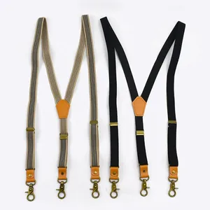 Meetee SP053 2 * 110厘米复古工作服吊带服装配件可调套装长裤吊带y型三重按扣吊带