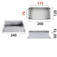 Boîtier de compteur électrique extérieur IP65 étanche en plastique ABS/PP avec toit étanche, boîte de jonction industrielle