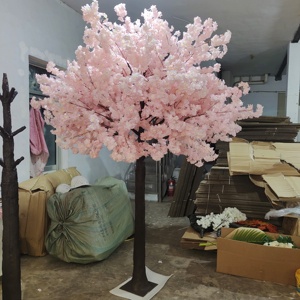 Arbre de fleurs de <span class=keywords><strong>cerisier</strong></span> artificielles rouges d'intérieur pour décoration de centre de table de mariage Sakura japonais K228 - Product Image 3
