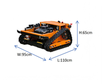 Tondeuse à gazon autotractée sans fil télécommandée 7HP 224cc à essence, débroussailleuse robuste de qualité professionnelle, Gyrobroyeur Land