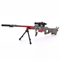 Высококачественная модель игрушечного пистолета AWM Inferno Dragon в игровом стиле, 23 см, с разборной конструкцией, из цинкового сплава, металлический брелок-модель