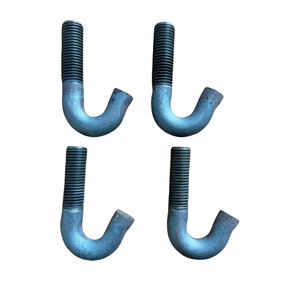 Boulon d'ancrage en acier au carbone plat en forme <span class=keywords><strong>de</strong></span> L (7 formes) pour structure en acier, vis d'angle, pièces encastrées M18/M20/M24/M27/M30/M36/M42 - Product Image 1