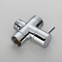 Connecteur universel en acier inoxydable Adaptateur en T Inverseur de douche Robinets de bidet de toilette durables 3/8 1/2 T Valve 3 voies