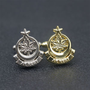 Fabricante personalizado gemelos aleación de zinc grabado gemelos corbata Clip hombres personalizado oro Metal Metalicos con logotipo propio para hombres - Product Image 2