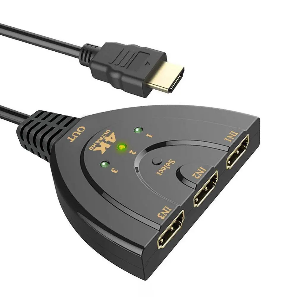 Ugreen — câble de commutation 3 ports HDMI, commutateur 3 à 1, 4K Ultra HD