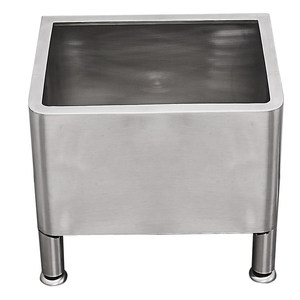 Lavabo Commerciale in Acciaio Inox 304 con Montaggio a Pavimento e Rubinetto a Pedale per Hotel, Ospedali, Scuole e Servizi di Pulizia - Product Image 2