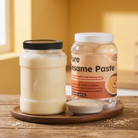Pot rond en PET de 1000 ml et 1300 ml avec couvercle à vis, récipient en plastique transparent de qualité alimentaire pour beurre de cacahuète, mayonnaise