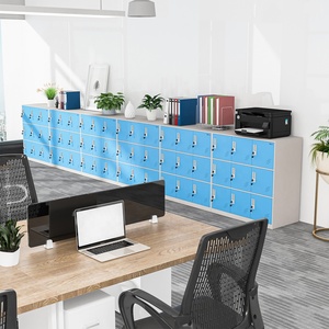 Armario Metálico Pequeño <span class=keywords><strong>de</strong></span> 9 Puertas con Cerradura <span class=keywords><strong>de</strong></span> Llave, Armario <span class=keywords><strong>de</strong></span> Acero para Garaje, Dormitorio, Sala <span class=keywords><strong>de</strong></span> Estar, Gimnasio, Oficina - Product Image 5
