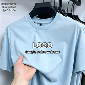 เสื้อยืดผู้ชายพิมพ์ลายดิจิตอลผ้าฝ้าย 100% ขายส่ง เสื้อยืดคอกลมสีพื้นหนาน้ำหนักมาก แฟชั่นใหม่ - Product Image 1