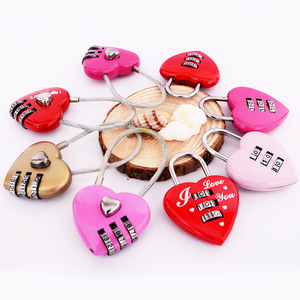 Combination Lock Zinc Alloy Wire <b>Padlock</b> 30x39x87mm Resettable For Bags Home Outdoor Use - Product Image 2