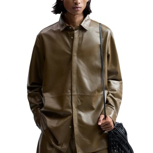 Nueva Colección de Camisas de Cuero para Hombre, Estilo Vintage Unisex, Holgadas y de Manga Larga - Product Image 3