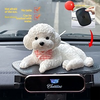 Jouet à presser en caoutchouc en forme de chien Teddy mignon, ornement créatif et apaisant pour console centrale de voiture