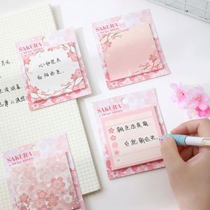 HengXin Sakura Sticky Note Cute Stationery Notepad With Sticky Kawaii School Supplies Memo <b>Pad</b> 3*3 - Product Image 4