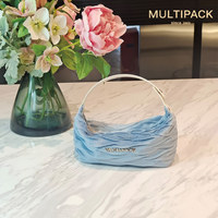 Sac à main en velours personnalisé, sac d'emballage pour bijoux, pochette cosmétique de luxe avec poignée, sac cadeau tendance, logo personnalisé, vente en gros