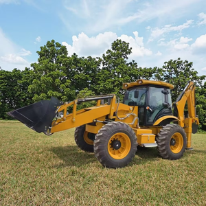 Fournir une plus grande pelle rétrocaveuse à pneus 4CX flèche télescopique 2-20Ton pelle rétrocaveuse 4WD avec seau de mélange - Product Image 1