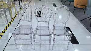 Chaise en acrylique, ensemble de tables à manger et de chaises pour fêtes en plein air, tables de banquet, chaise Chiavari empilable transparente - Product Image 4