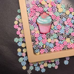 Venta al por Mayor de Rebanadas de Arcilla Polimérica con Temática Navideña, 500g/Bolsa, Coloridas, con Forma de Caramelo de Menta Dulce, para Manualidades - Product Image 3